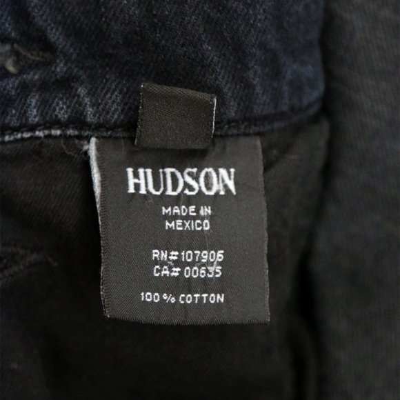 Hudson London Overalls S in Night Train Faded Blue Black Denim Relaxed Fit $245 - Picture 10 of 16